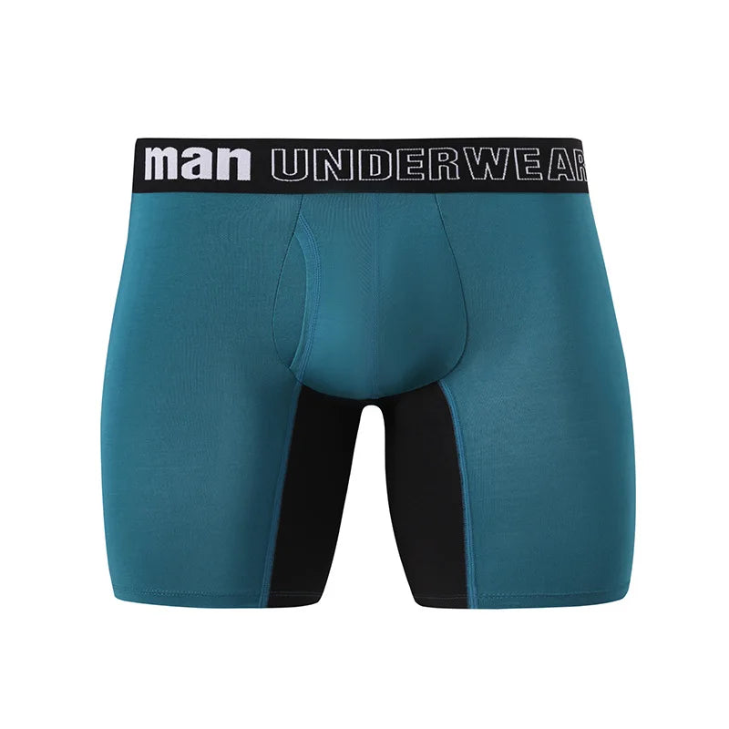 Men's Mid Waist Bamboo Fiber Plus Size Boxer Shorts