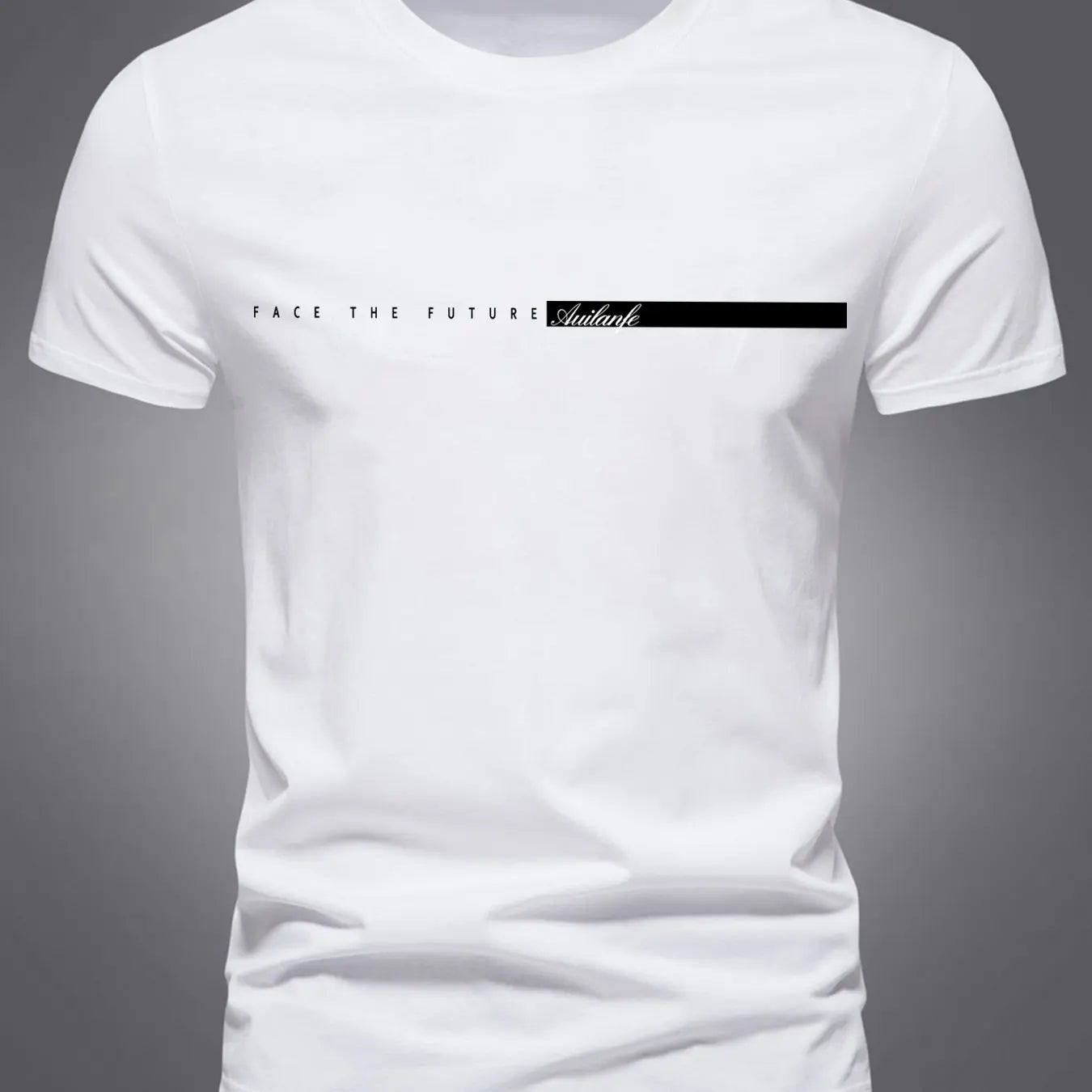 FACE THE FUTURE Men's casual short sleeved sports T-shirt