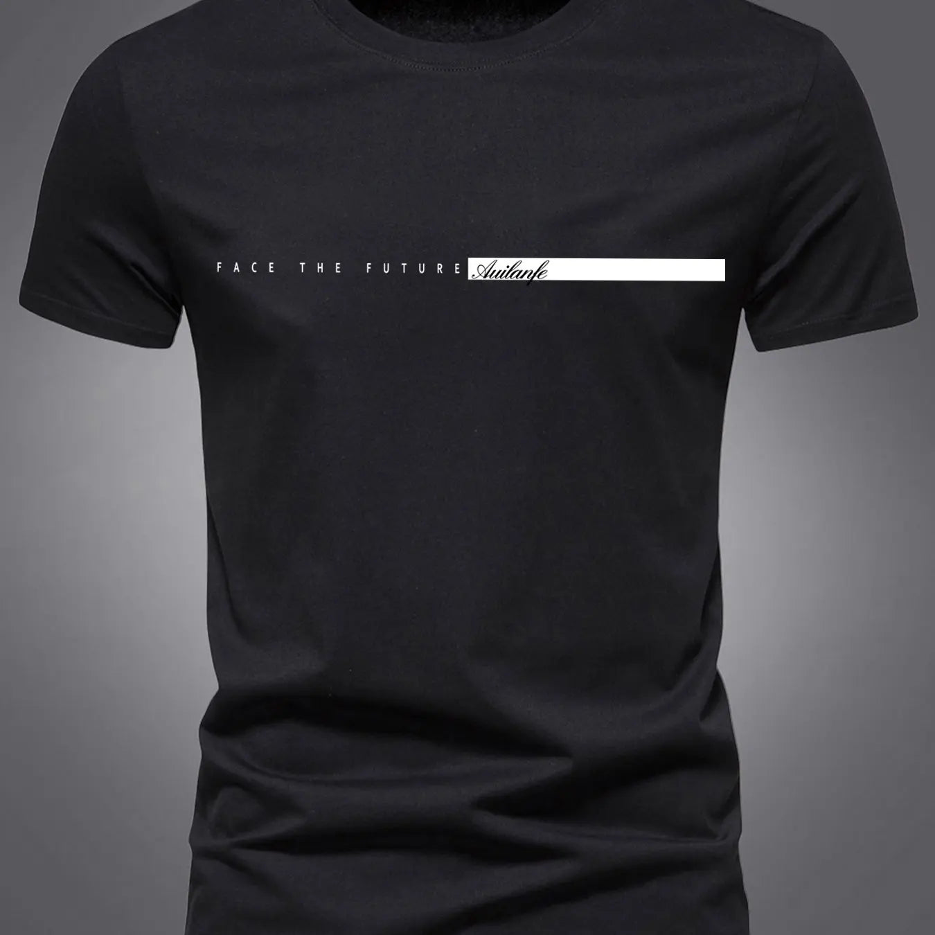 FACE THE FUTURE Men's casual short sleeved sports T-shirt