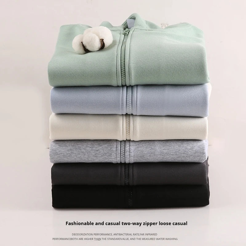 Men's Hooded Zipper Versatile Sweatshirt for Autumn and Winter