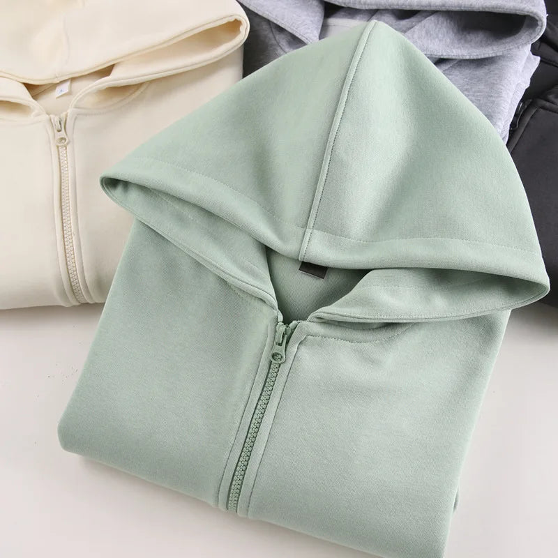 Men's Hooded Zipper Versatile Sweatshirt for Autumn and Winter