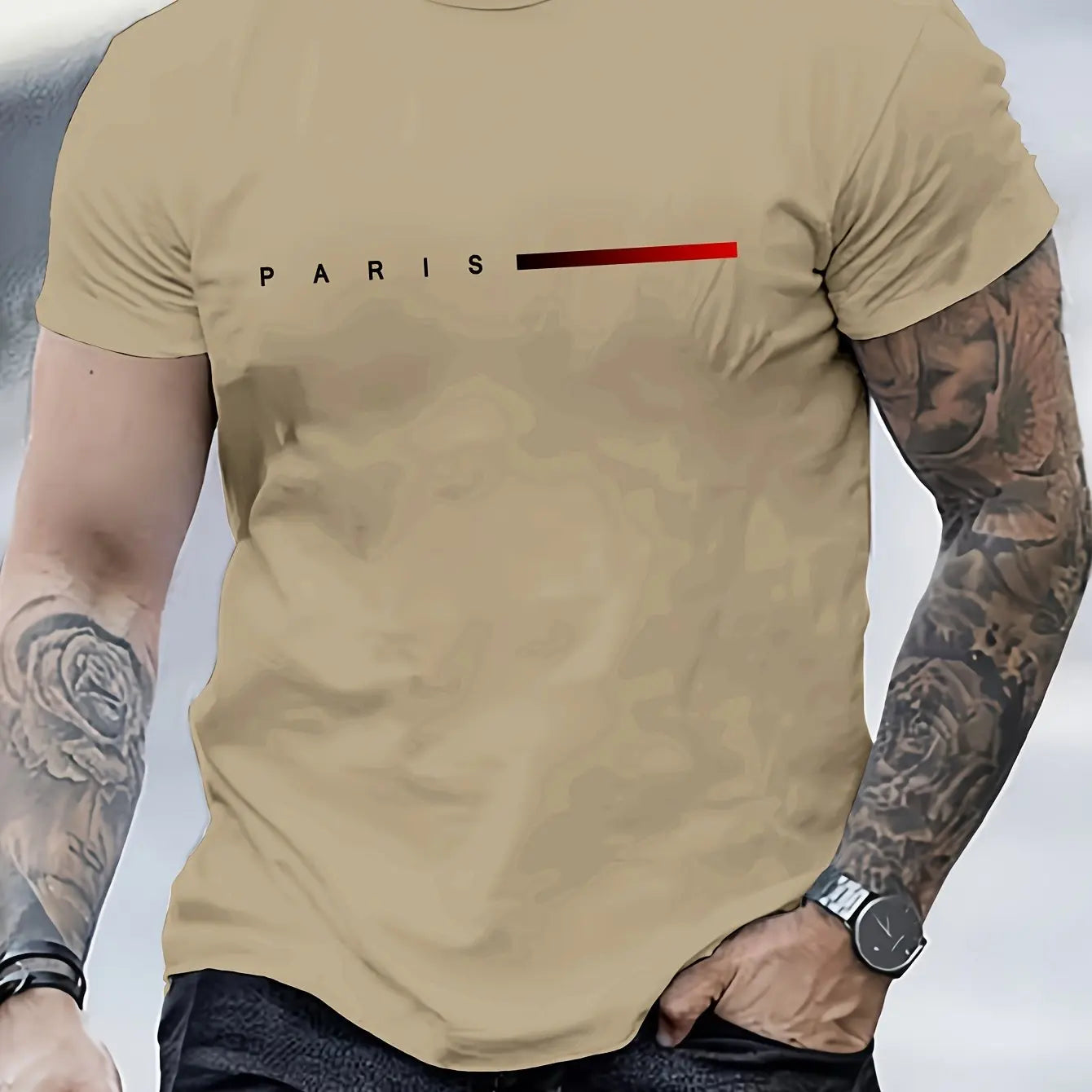 PARIS Letter print short sleeved T-shirt
