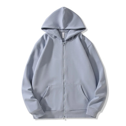Men's Hooded Zipper Versatile Sweatshirt for Autumn and Winter