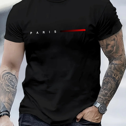 PARIS Letter print short sleeved T-shirt