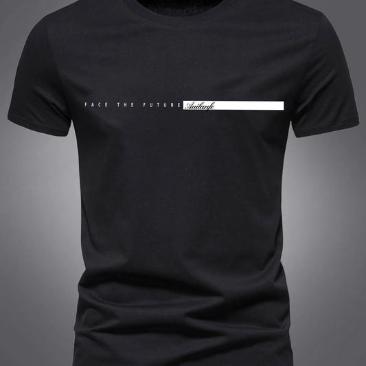 FACE THE FUTURE Men's casual short sleeved sports T-shirt