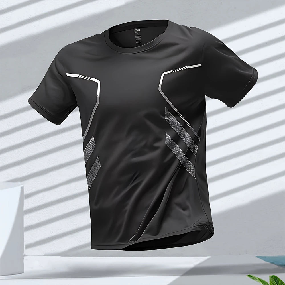 Men's Quick-drying Breathable Short Sleeve Gym Workout T-Shirt