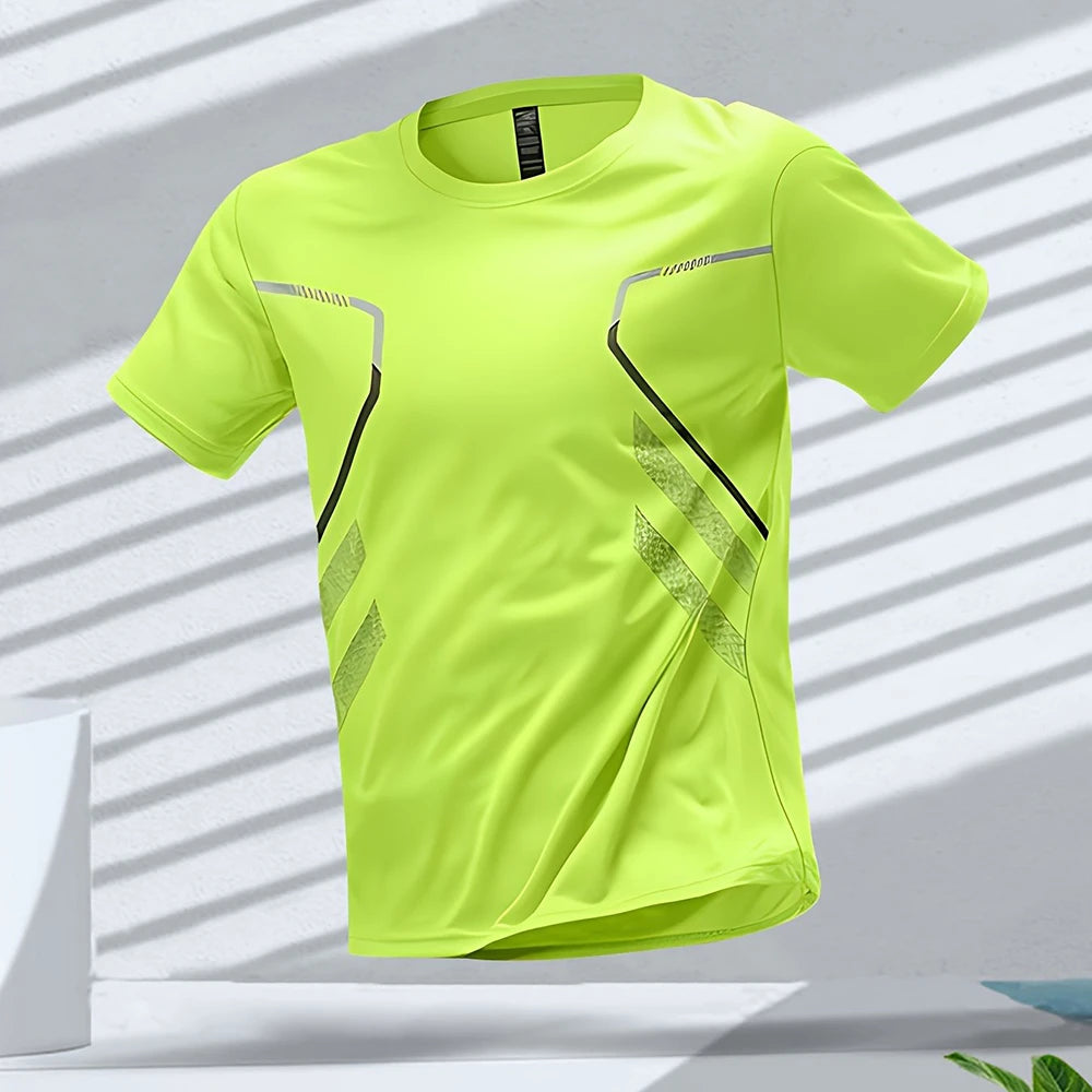 Men's Quick-drying Breathable Short Sleeve Gym Workout T-Shirt