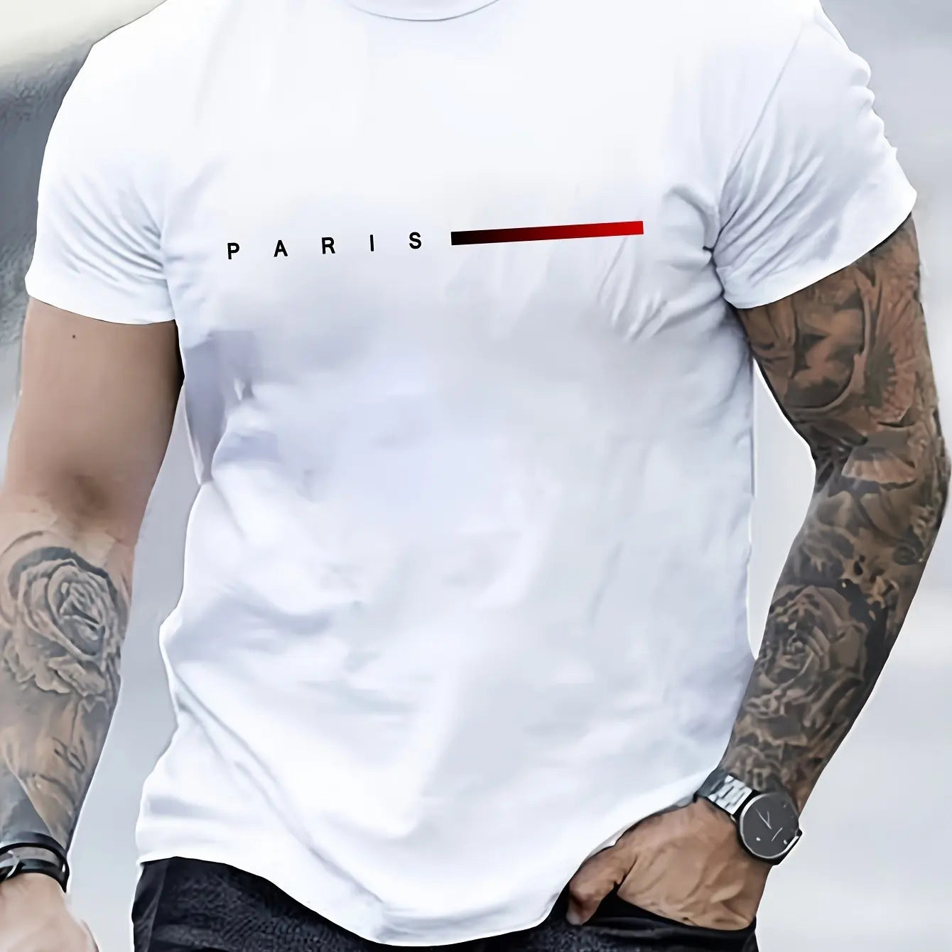 PARIS Letter print short sleeved T-shirt