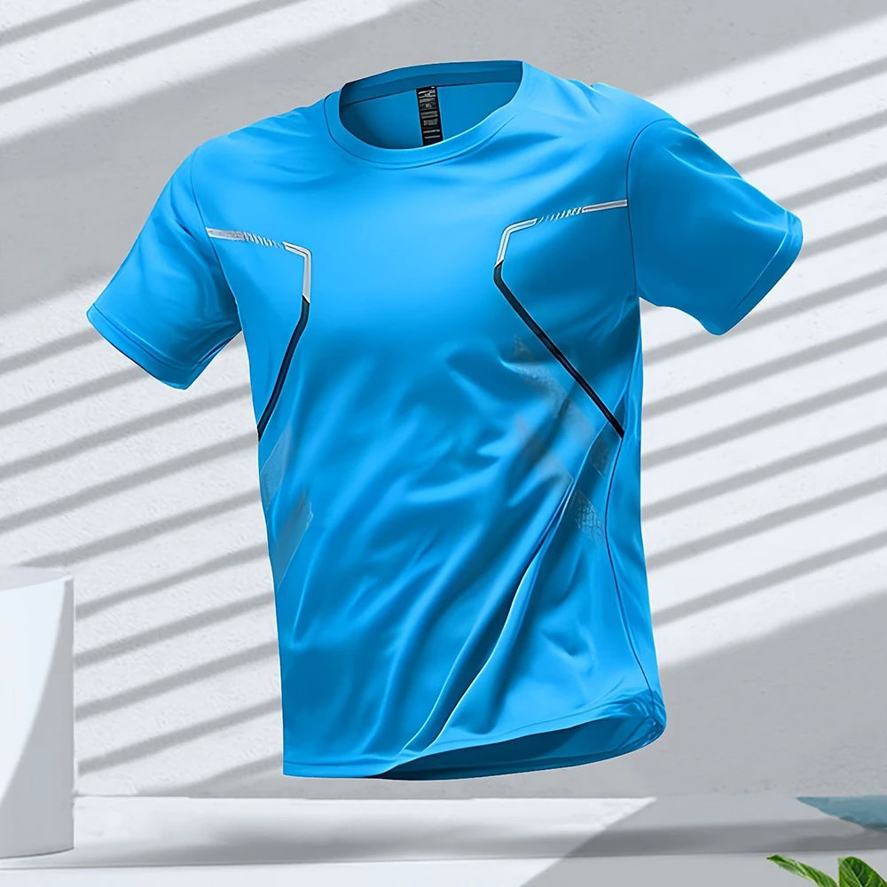 Men's Quick-drying Breathable Short Sleeve Gym Workout T-Shirt