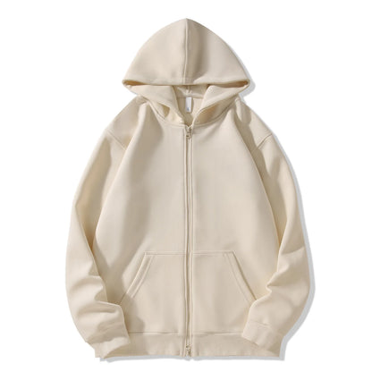 Men's Hooded Zipper Versatile Sweatshirt for Autumn and Winter