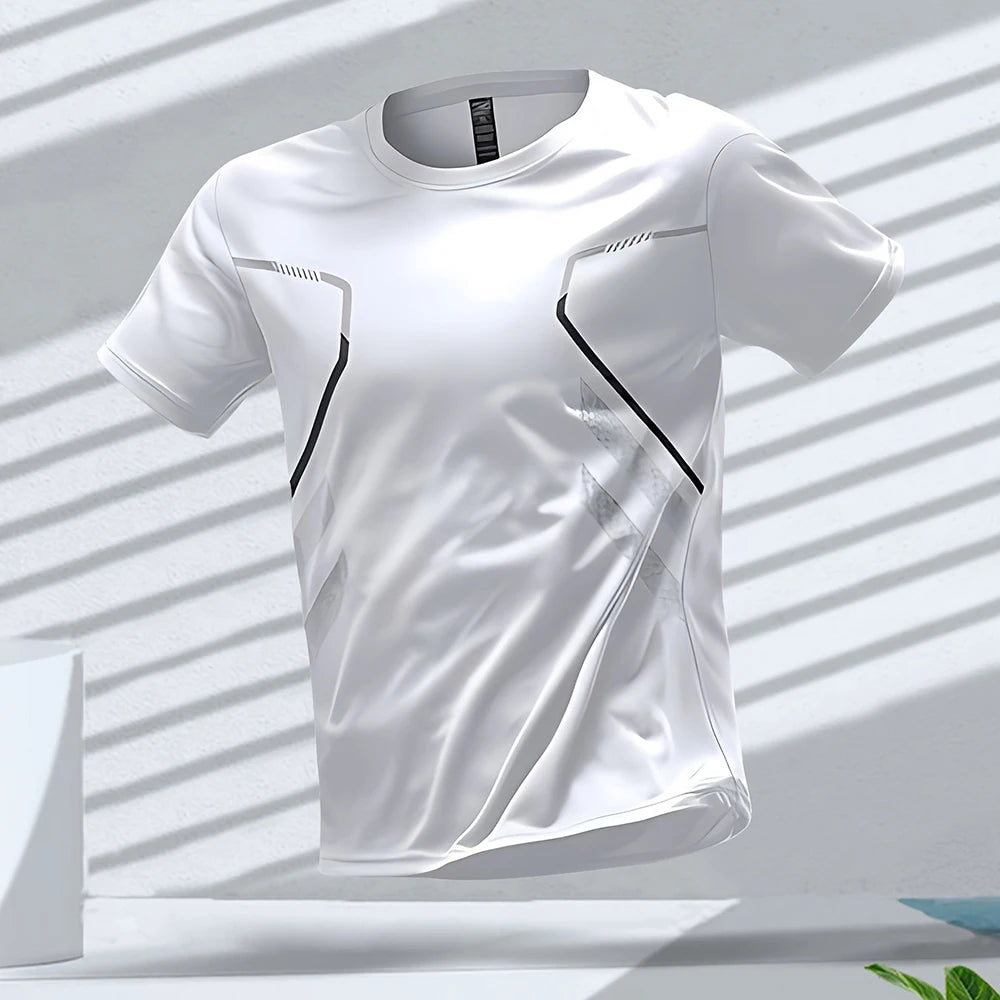 Men's Quick-drying Breathable Short Sleeve Gym Workout T-Shirt